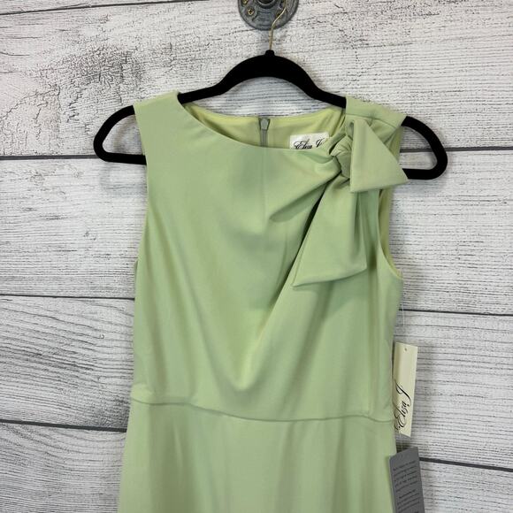 Eliza J Women's Mint Green Bow Detail Sleeveless Midi Dress Size 6 - Picture 10 of 10